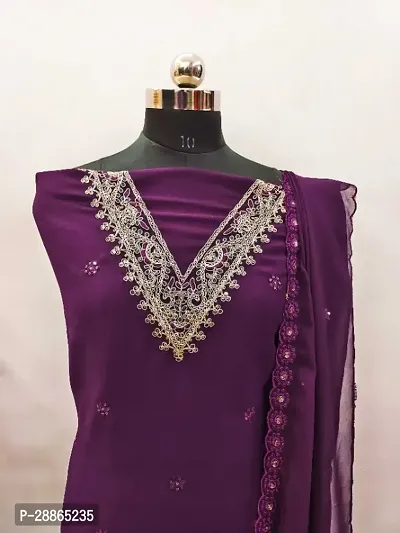 Classic Embroidered Dress Material with Dupatta for Women-thumb2