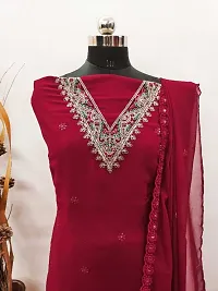 Classic Embroidered Dress Material with Dupatta for Women-thumb1