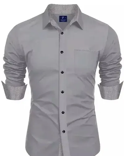 Trendy Cotton Blend Long Sleeves Casual Shirt 