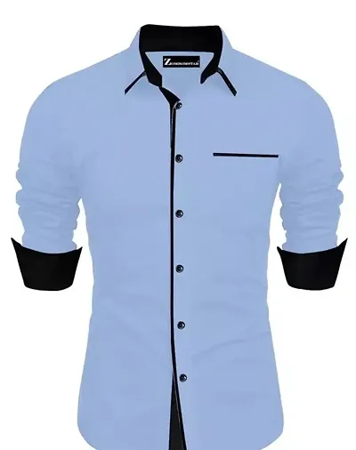 Reliable Polycotton Solid Long Sleeves Casual Shirt For Men