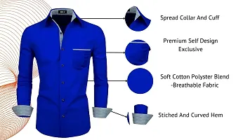 Stylish Cotton Blend Solid Shirt-thumb4