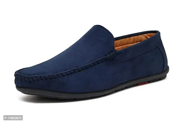 Stylish Blue Synthetic Leather Solid Formal Shoes For Men