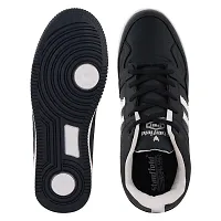 Stylish  Black Synthetic Solid Running Shoes For Men-thumb3