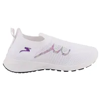Stylish White Mesh Solid Running Shoes For Women-thumb1