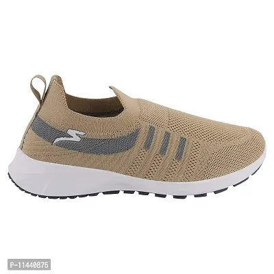 Stylish Beige Mesh Solid Running Shoes For Women-thumb2
