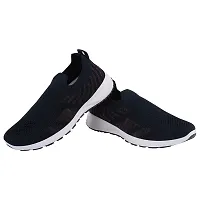 Stylish Navy Blue Mesh Solid Running Shoes For Women-thumb4