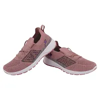 Stylish Pink Mesh Solid Running Shoes For Women-thumb4