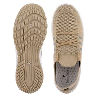 Stylish Beige Mesh Solid Running Shoes For Women-thumb1