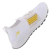 Stylish White Mesh Solid Running Shoes For Women-thumb4