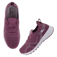 Stylish Purple Mesh Solid Running Shoes For Women-thumb4