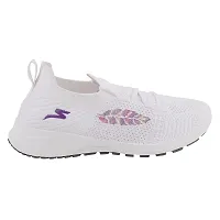 Stylish White Mesh Solid Running Shoes For Women-thumb2