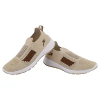 Stylish Beige Mesh Solid Running Shoes For Women-thumb4