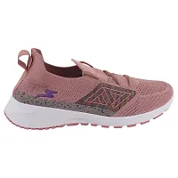 Stylish Pink Mesh Solid Running Shoes For Women-thumb1