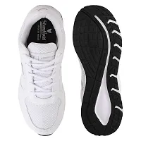 Stylish White PU Solid Running Shoes For Men-thumb4