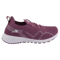 Stylish Purple Mesh Solid Running Shoes For Women-thumb2