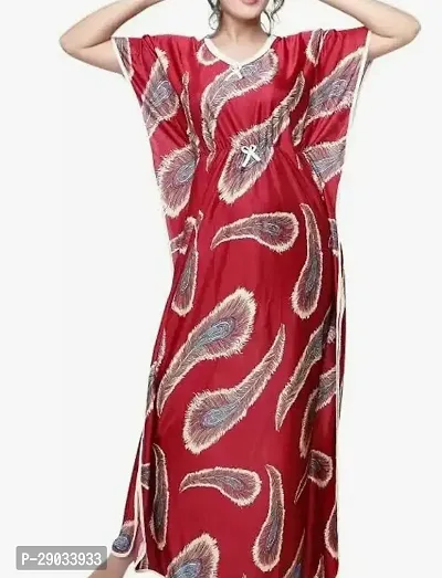 Elegant Cotton Printed Nighty For Women-thumb0