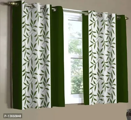Elegant Polyester Semi Transparent Window Curtains - Pack Of 2-thumb0