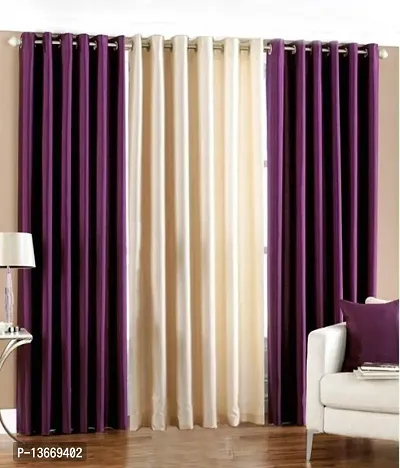 Elegant Polyester Door Curtain- Pack Of 3
