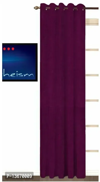 Elegant Polyester Semi Transparent Long Door Curtain Single Curtain