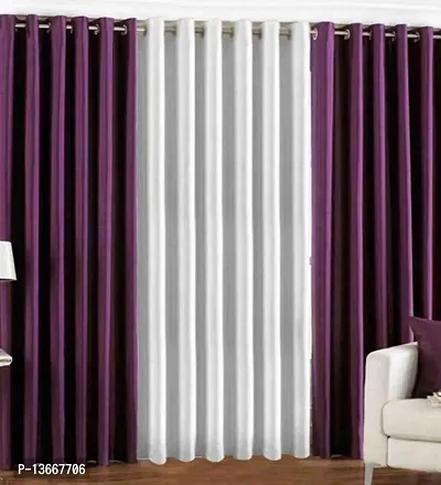 Elegant Polyester Window Curtains- Pack Of 3