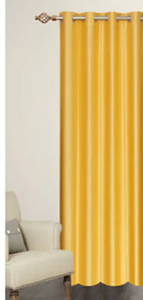 5ft Polyester Eyelet Fitting Curtains Set Of 1