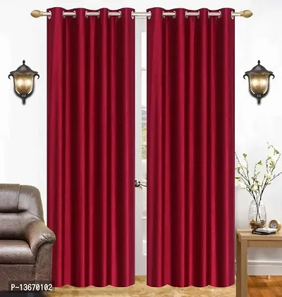 Elegant Polyester Long Door Curtain - Pack Of 2