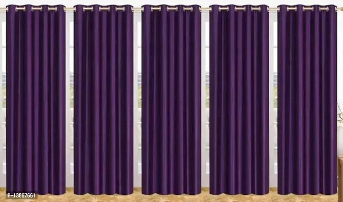 Elegant Polyester Window Curtains - Pack Of 5