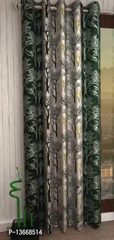Elegant Polyester Semi Transparent Door Curtain Single Curtain