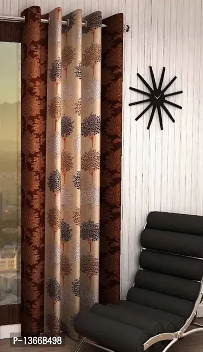Elegant Polyester Long Door Curtain Single Curtain