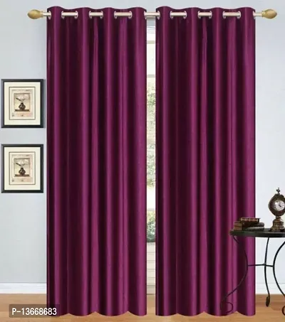 Elegant Polyester Door Curtain - Pack Of 2-thumb0