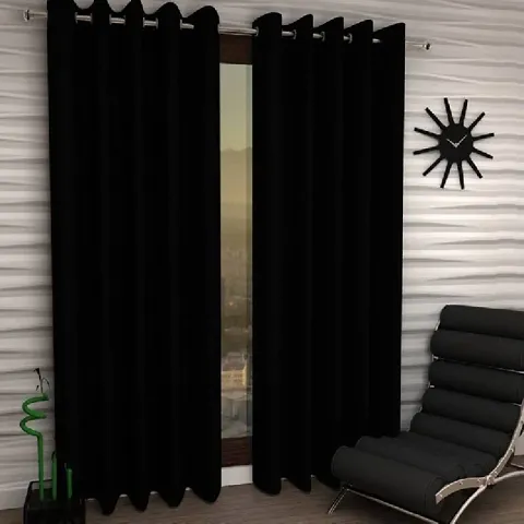 Panipat Textile Hub Eyelet Door Curtains Set of 2 Size (4x7)