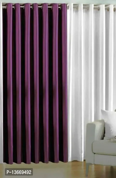 Elegant Polyester Long Door Curtain - Pack Of 2