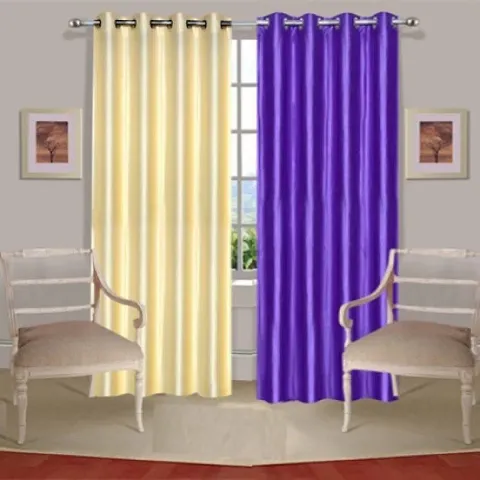 5fT Polyester Eyelet Fitting Curtains Set Of 2