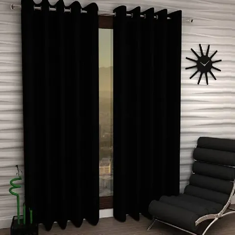 Panipat Textile Hub Eyelet Long Door Curtains Set of 2 Size (4x9)