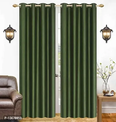 Elegant Polyester Door Curtain - Pack Of 2-thumb0