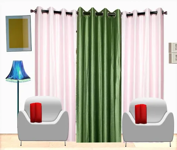 5ft Eyelet Fitting Curtains Set Of 3