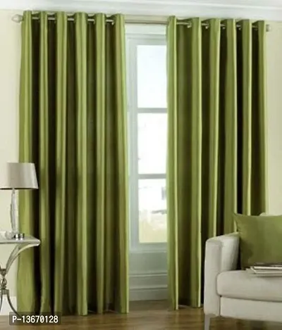 Elegant Polyester Door Curtain - Pack Of 2