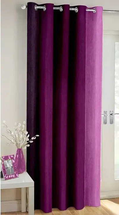 25 Home Decor Long Crush Patta Curtain Light Purple Colour Whiteout Eyelet Polyester for Bed Room/Living Room - Window ( 9 Feet Set of 1 pcs)