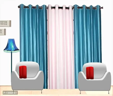 Elegant Polyester Long Door Curtain- Pack Of 3