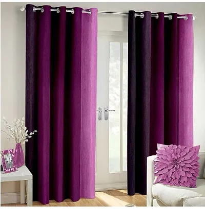 SHADESTIVE Polyster Solid Curtain | Window and Door Curtains for Living Room or Bedroom