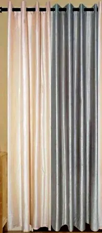5 Ft Polyester Eyelet Fitting Curtains Set Of 2 Vol 4