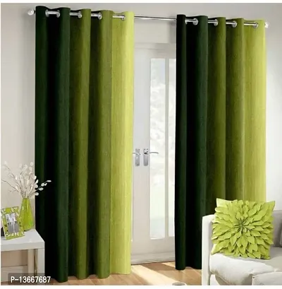 Elegant Polyester Blackout Window Curtains - Pack Of 2-thumb0