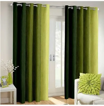 Curtain (Set of 2 Eyelet Polyester Living Room Window Curtain, Size :48 Inch x 60 Inch)