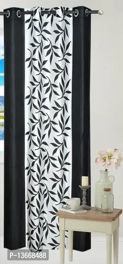 Elegant Polyester Semi Transparent Long Door Curtain Single Curtain-thumb0