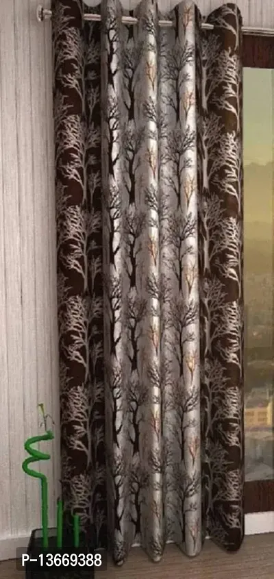 Elegant Polyester Semi Transparent Door Curtain Single Curtain