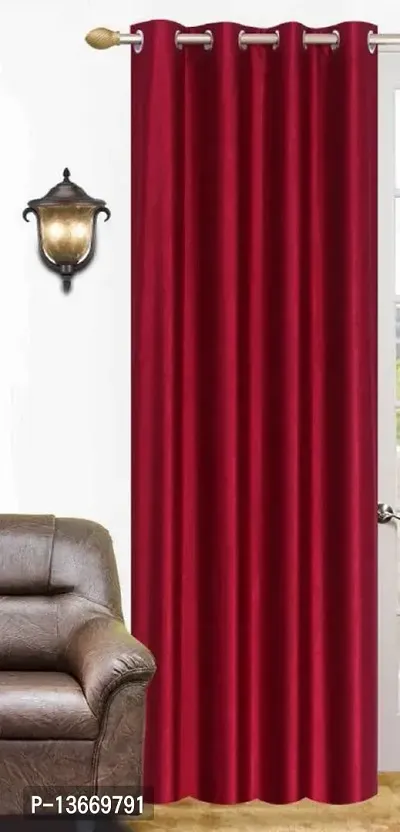 Elegant Polyester Semi Transparent Long Door Curtain Single Curtain-thumb0