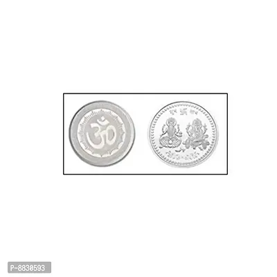 SILVER COLOR COIN FOR GIFT  POOJA (NOT SILVER METAL) (Pack of 4)-thumb0
