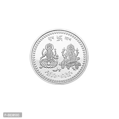 SILVER COLOR COIN FOR GIFT  POOJA (NOT SILVER METAL) (Pack of 4)-thumb2