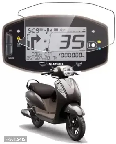 PROTECTOR Edge To Edge Screen Guard for Speedometer of Suzuki Access 125 (Company Fitted Ultra Clear Screen Guard Glass Compatible with Bike/Scooty)[1)