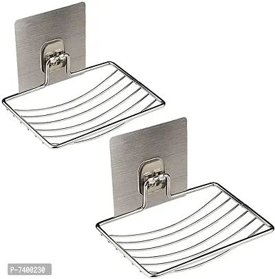 Soap Dish Holder Self Adhesive Wall Mounted Soap Holder for Bathroom Soap Sp-thumb0